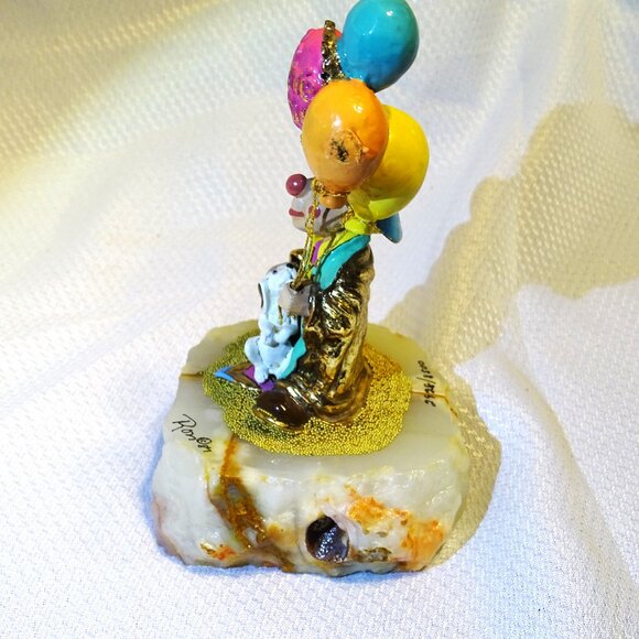 Ron Lee 1987 Clown Balloons Dog I LOVE YOU Figurine 2928/8500 Signed - Picture 6 of 10